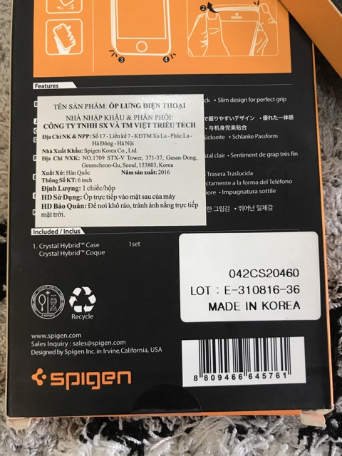 Ốp Lưng iPhone 7/8 Plus Spigen Crystal Hybrid