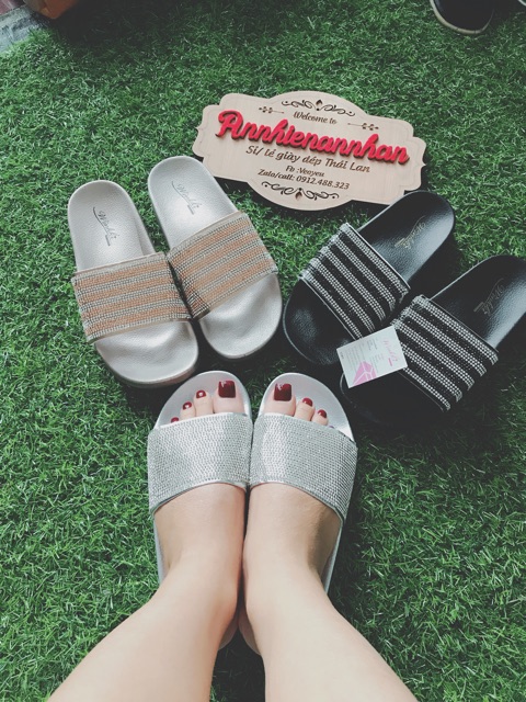 Dép lê quai đính đá hothit Thái Lan