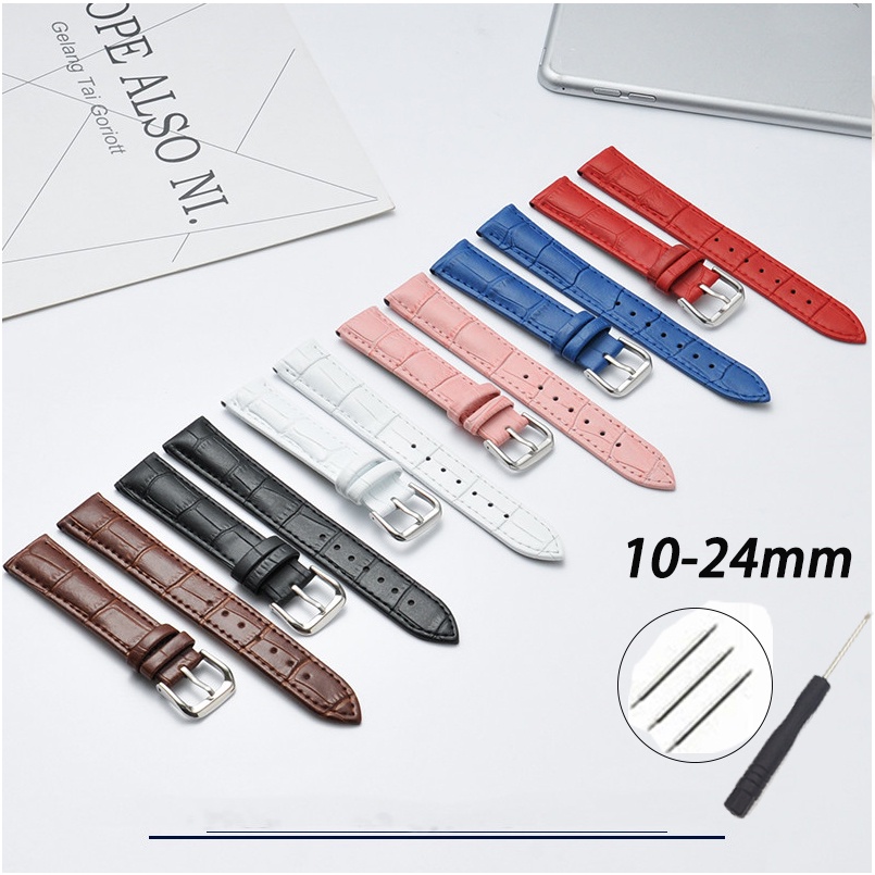 Phụ Kiện Dây Da Đồng Hồ 12mm 14mm 16mm 18mm 19mm 20mm 22mm 24mm