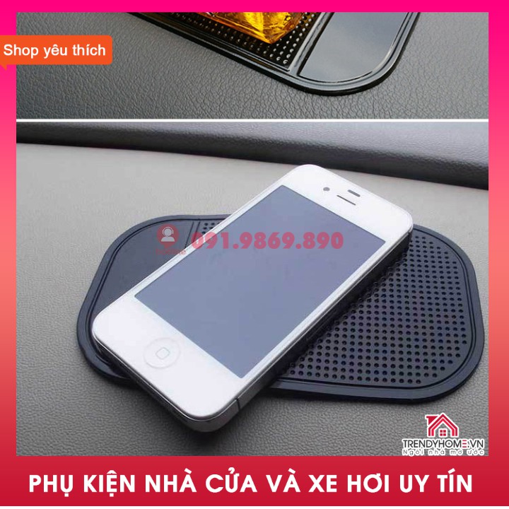 📍 🐊 Freeship Tấm Lót Dán Giữ Điện Thoại vật dụng chống trượt trên Ô Tô Xe Hơi, miếng cao su silicon nhựa dẻo chống sốc