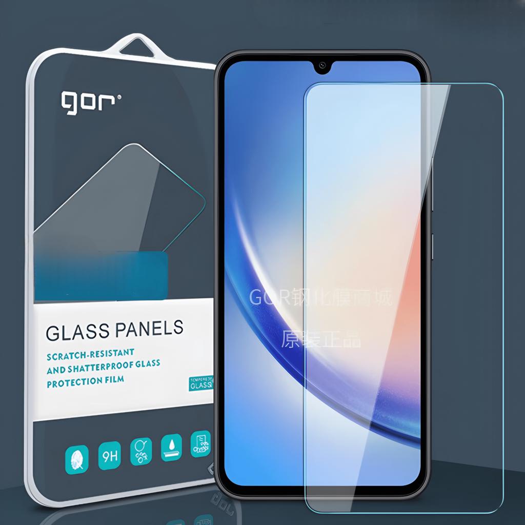 Cường lực Samsung A34 5G hiệu Gor trong suốt trơn mượt chất kính đẹp