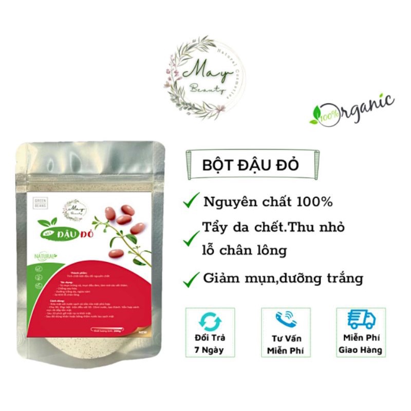 1kg bột đậu đỏ 100% nguyên chất từ thiên nhiên handmade