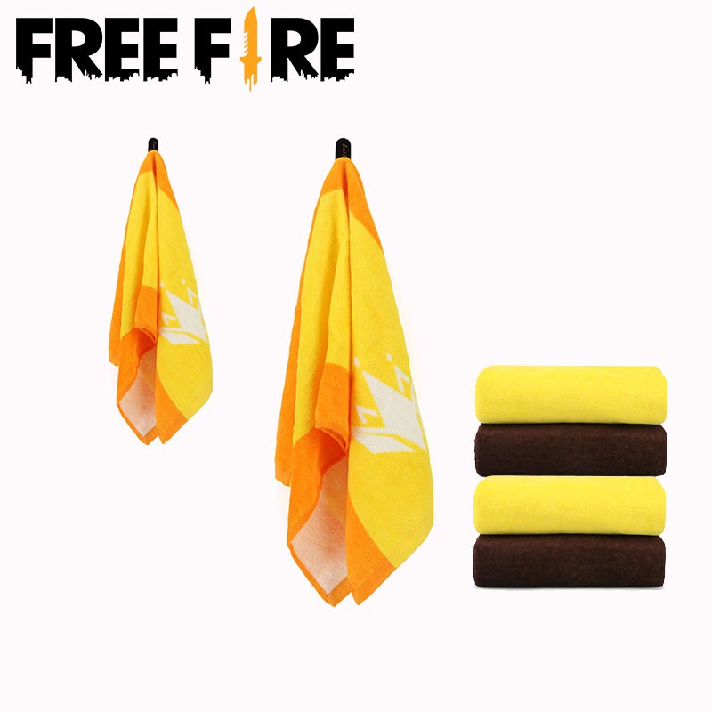 Free Fire Yellow Grandmaster Bath Towel Cotton 100% 35*75cm/70*140cm