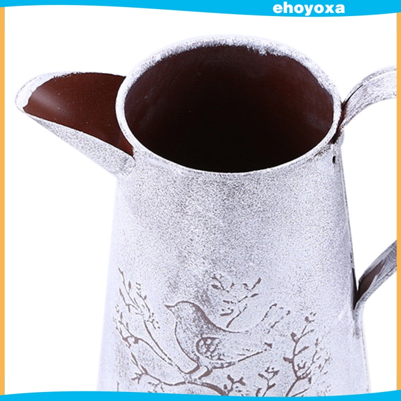 Chậu Hoa Bằng Kim Loại Mạ Kẽm Phong Cách Vintage