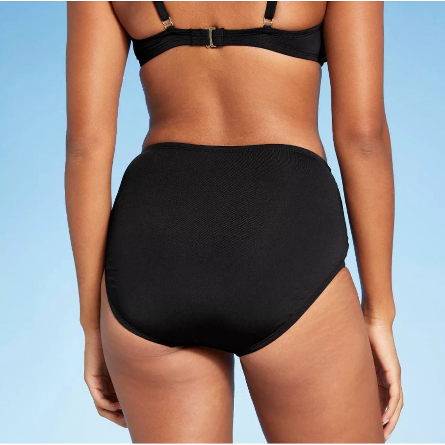 Swimming bộ bikini cạp cao màu Đen - Hàng VNXK