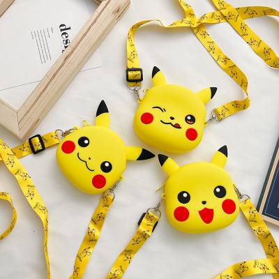 Túi Đeo Chéo Đựng Thẻ Bằng Silicon Họa Tiết Hoạt Hình Pokemon Độc Đáo Giá Đỡ