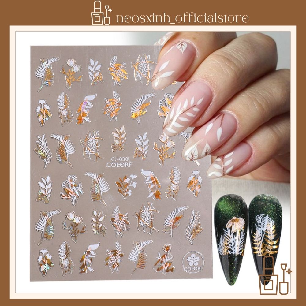 Sticker Dán Móng Tay CJ Hoa Hot Trend - Hình Dán Móng - Neosxinh Nails
