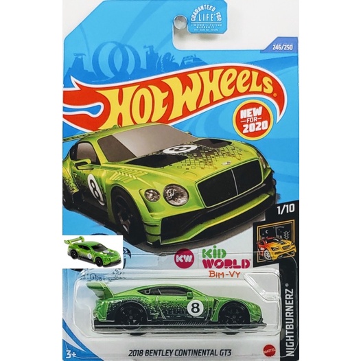 Xe mô hình Hot Wheels basic 2018 Bentley Continental GT3 GHB29.