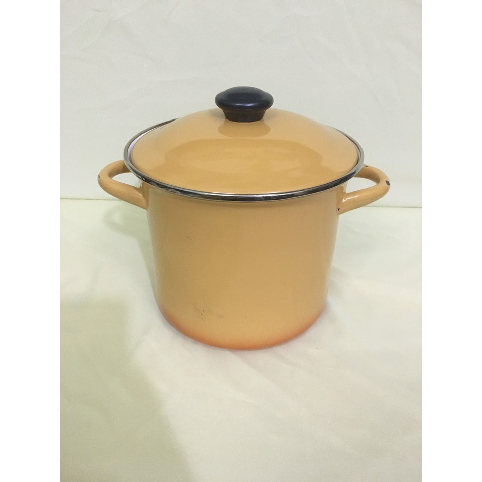 Nồi men luộc nội địa Nhật, size 21cm, cao 18cm (mã 704), Dùng được bếp từ