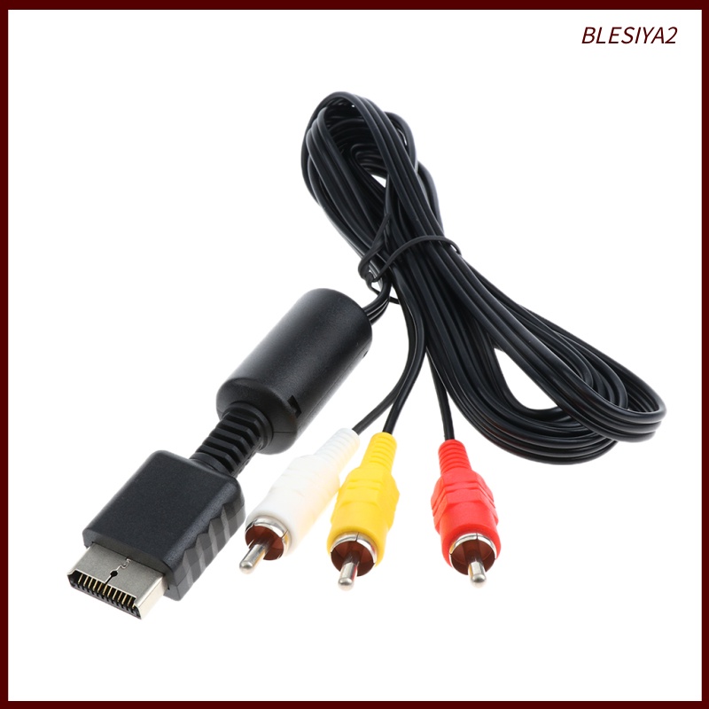 [BLESIYA2]AV Composite Cable for Sony PS3/PS2/PS1 Audio Video Cord TV Adapter Wire 6ft