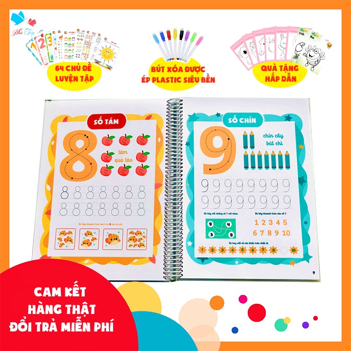 Học liệu toán viết xóa được