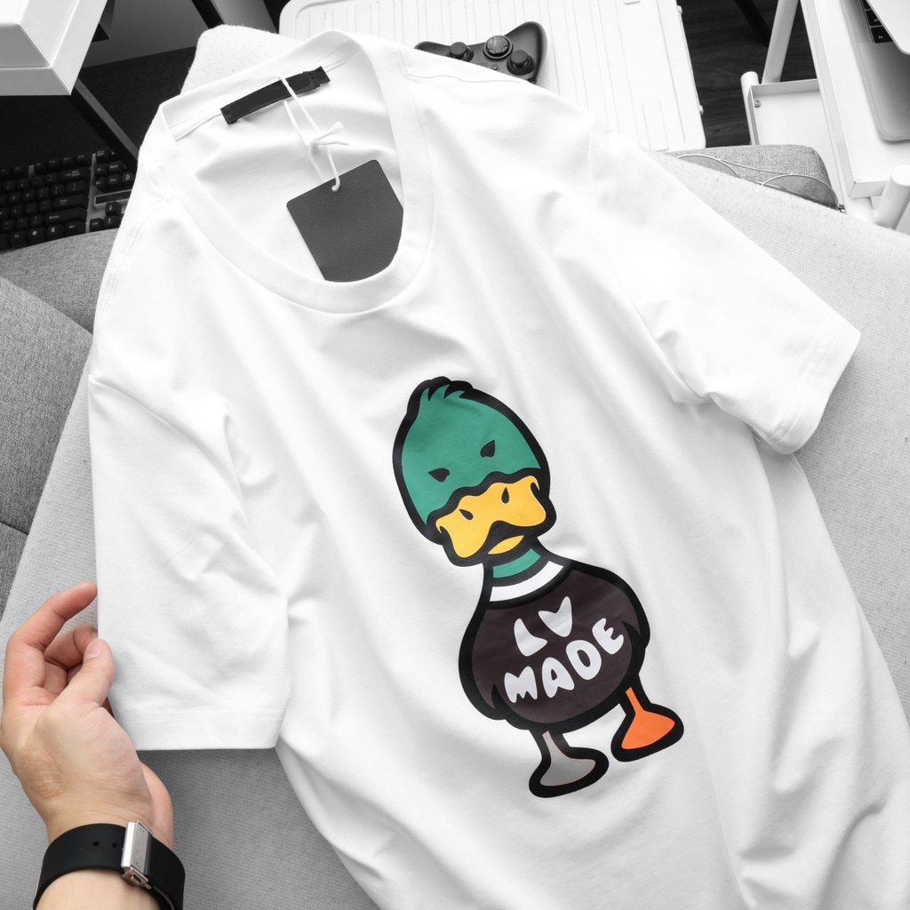 Áo thun tay lỡ nam nữ in hình Vịt LV , Vải Cotton Form Oversize - SELECTED.STORE