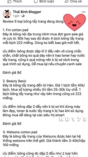 BÔNG TẨY TRANG COTTON 222 MIẾNG
