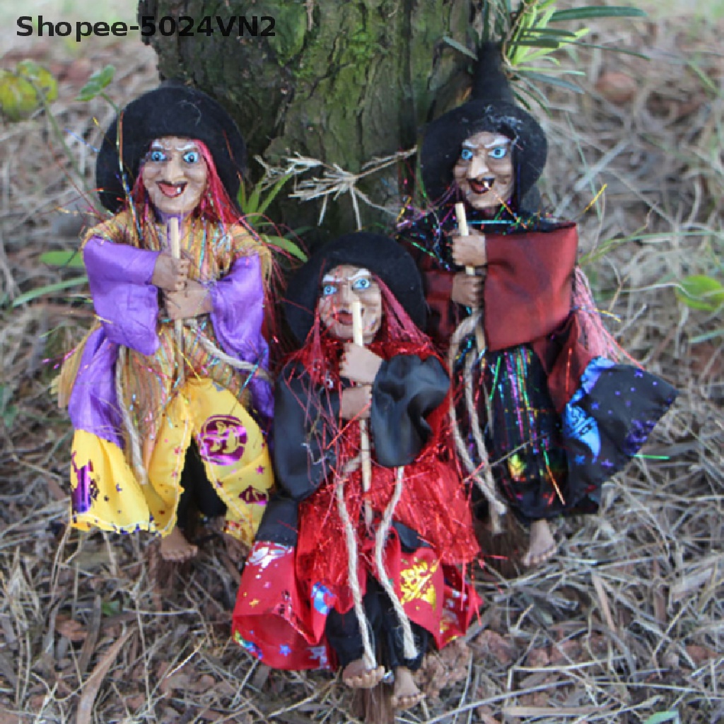 [Mới &amp; Halloween] Mô Hình Phù Thủy Trang Trí Halloween Kinh Dị DIY