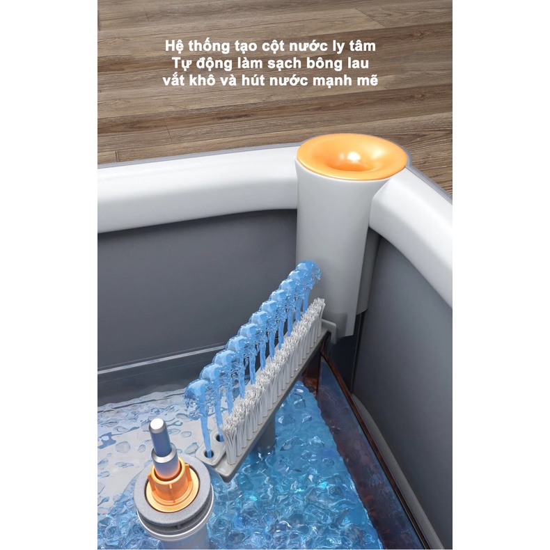 Bộ Cây Lau Nhà Xoay 360 Độ Tự Vắt 2 Ngăn Tách Nước Bẩn Thông Minh Xiaomi Joybos / ZOLELE M16 Chính Hãng