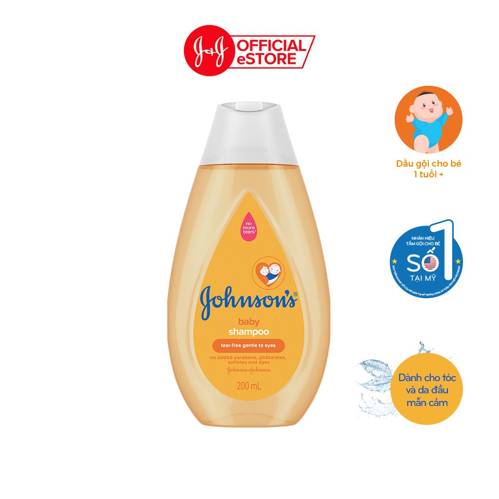 [Mã FMCGMALL - 10% đơn 250K] Dầu gội Johnson's dịu nhẹ 200ml - 100980001