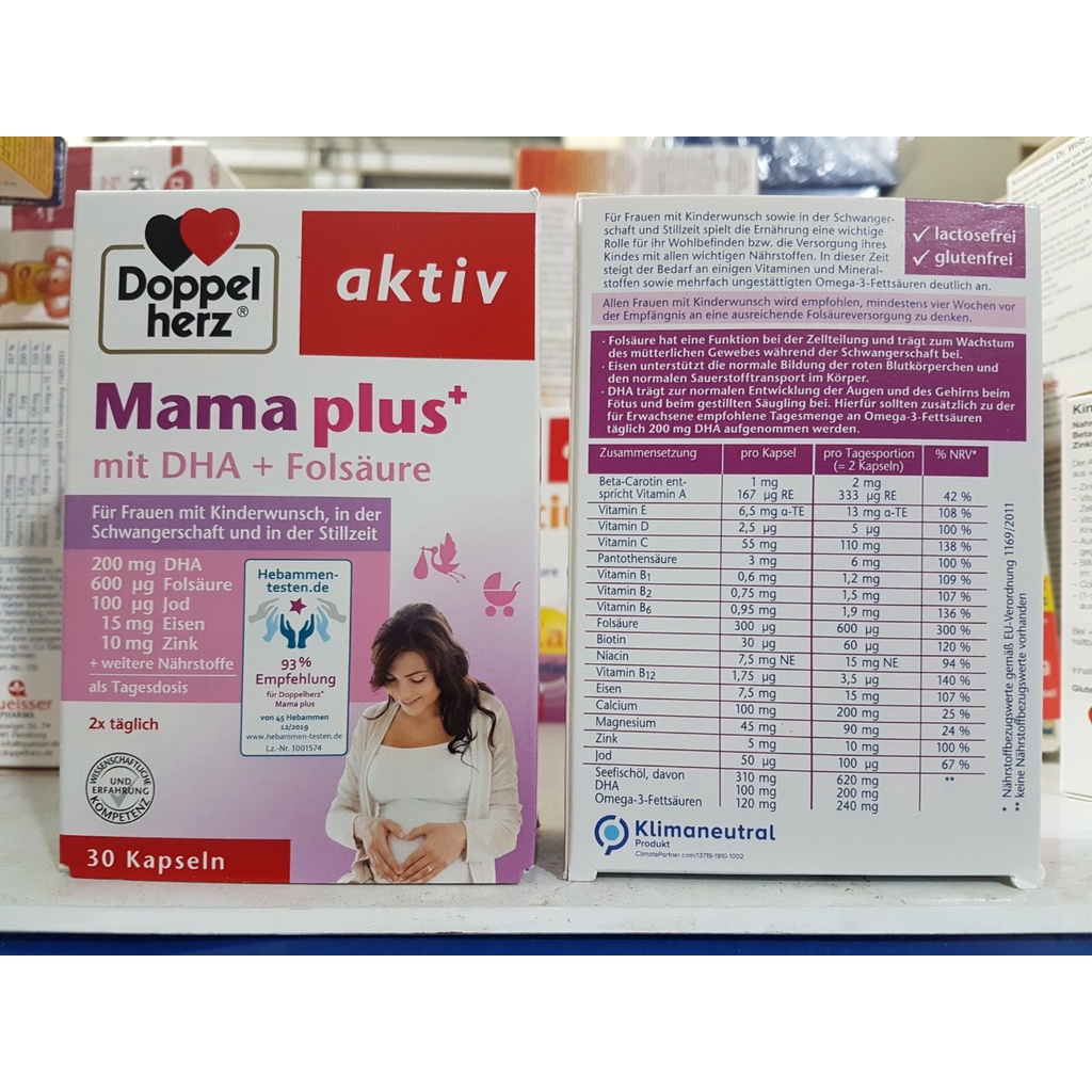 Mama Plus hộp 30 viên mẫu mới 2021 của Đức