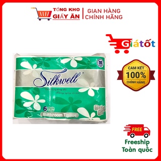 Giấy vệ sinh cao cấp silkwell 6 cuộn 3 lớp