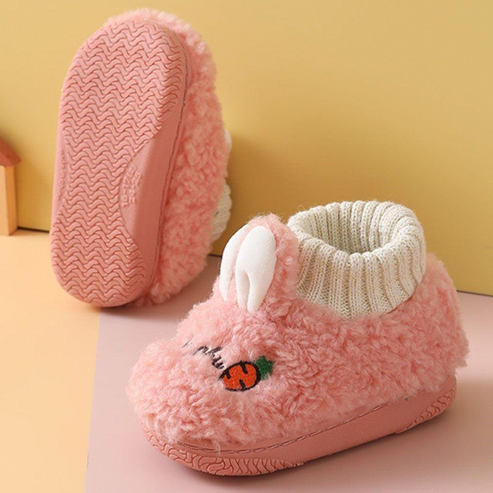 Giày Vải Cotton Chống Trượt Đính Tai Thỏ Dễ Thương Cho Bé Tập Đi