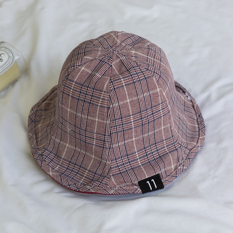 [Hàng Xịn, Giá Tốt] Mũ Nón Bucket Vành Ngắn Tai Bèo 2 Mặt Caro Trơn - Mã NV024