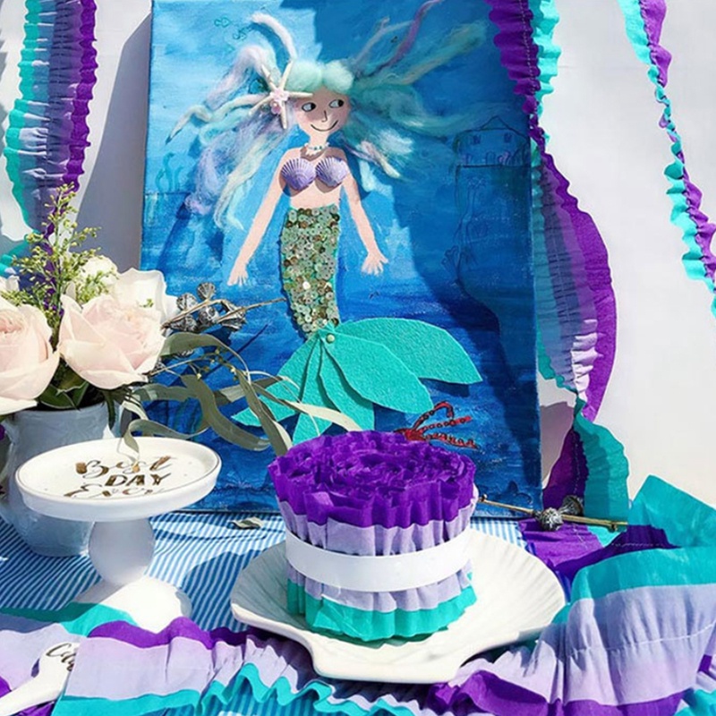 Lồng đèn giấy hình nàng tiên cá đại dương trang trí tiệc sinh nhật