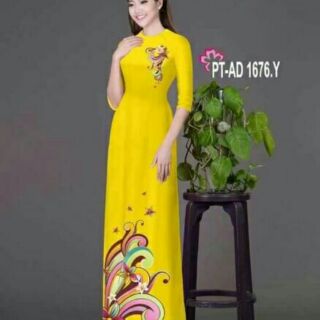 vải áo dài in 3d