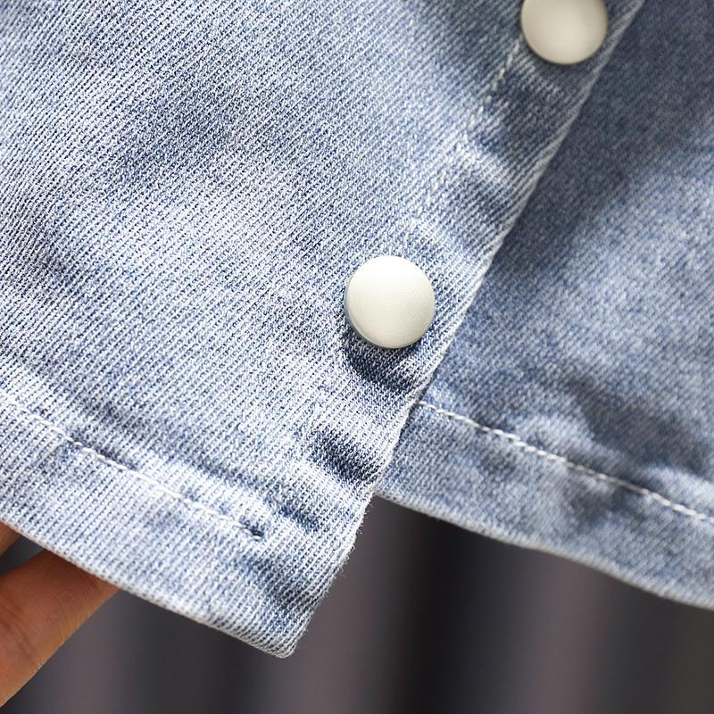 Váy Denim Thời Trang Mùa Hè Hàn Quốc Dành Cho Bé Gái 1-5 Tuổi 2023