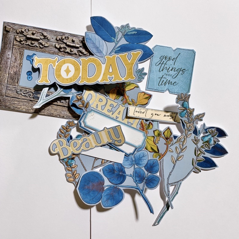 Die cut sticker vintage hoa cổ điền trang trí love box, scrapbook, thiệp, khung 3d
