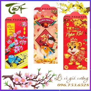 Sỉ 1000 Bao Lì Xì Tết Nhâm Dần 2022 Giấy In Đẹp Loại 1 + Tặng Kèm Túi