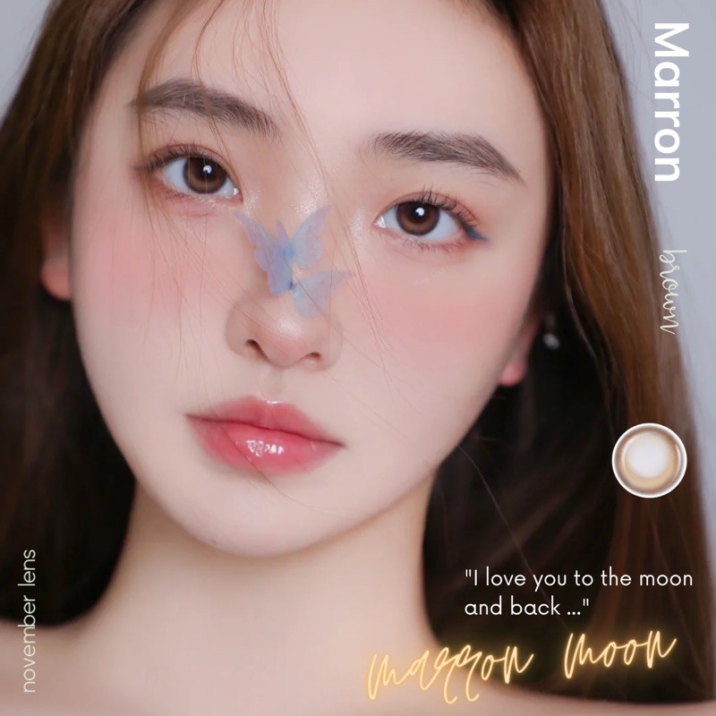 [ Lens hàn quốc ] [ HÀNG MỚI VỀ ] KÍNH ÁP TRÒNG MARRON MOON - Ánh trăng khuyết trong trẻo