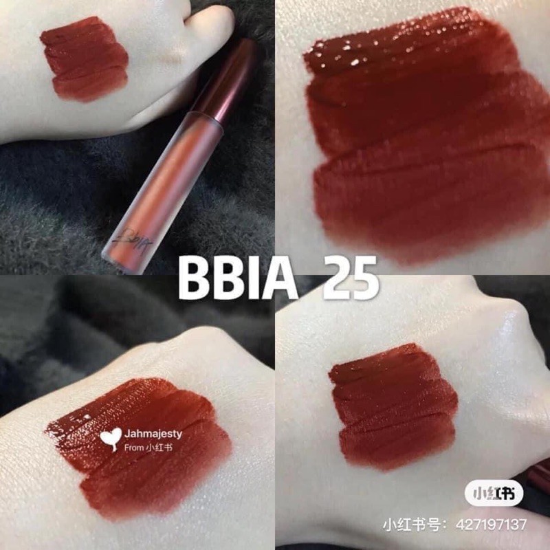 Son Kem Lì BBIA Last Velvet Lip Tint màu 25 - version 5 - Hàn Quốc