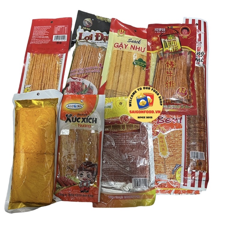 Tăm Que Cay Tẩm Vị Ăn Liền - Snack Bim Bim Tuổi Thơ Ăn Vặt Nhiều Loại Đa Dạng