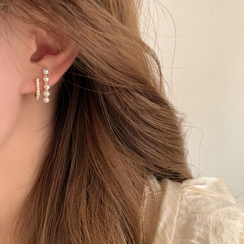 Khuyên Tai Nữ Đính Ngọc Trai Thiết Kế Sang Trọng