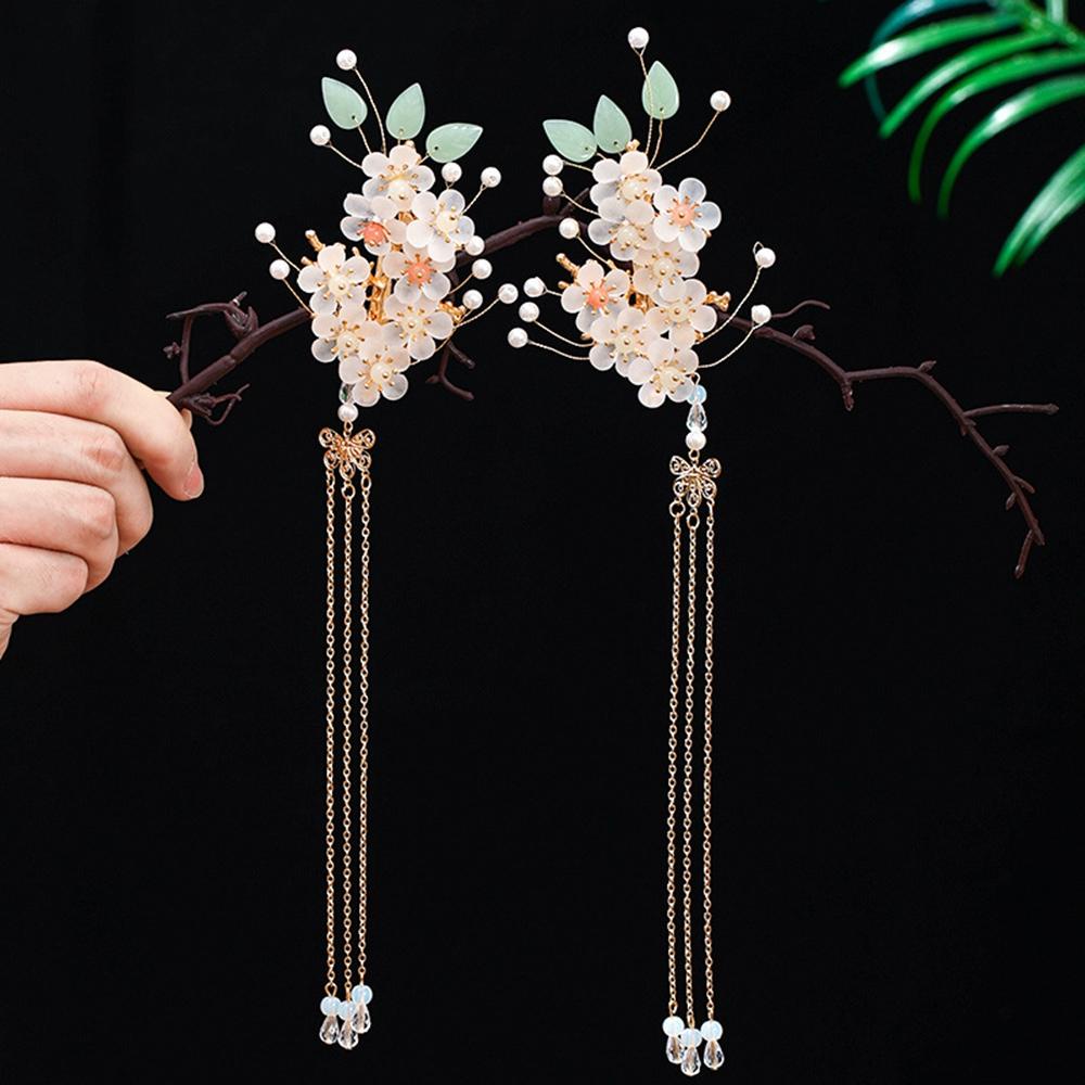 Trâm Cài Tóc Handmade Hình Hoa Phong Cách Hanfu Cổ Điển Cho Nữ