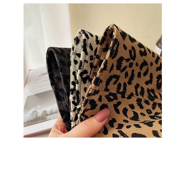 Nón Bucket Chống Nắng Hai Mặt In Họa Tiết Da Báo Phong Cách Retro Thời Trang Xuân Hè Cho Nữ