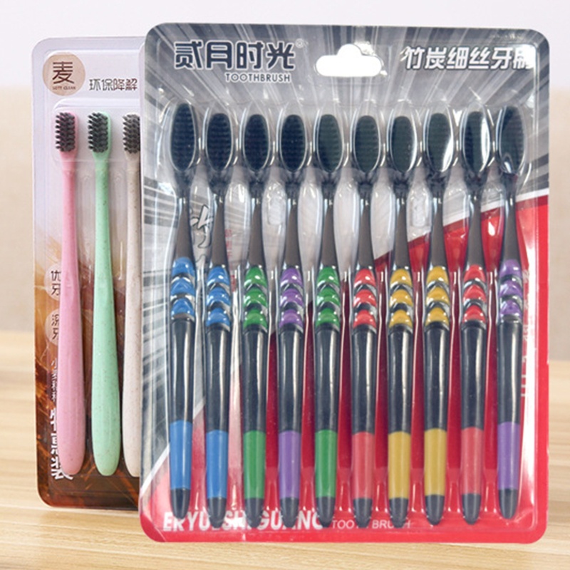 Bộ 10 Bàn Chải Đánh Răng Lông Mềm Cho Răng Miệng Nhạy Cảm