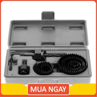 Bộ 11 mũi khoan khoét lỗ tròn cho vật liệu gỗ/kim loại kích thước 19-64mm
