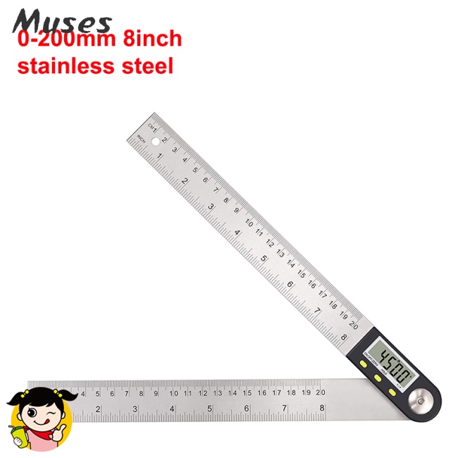 Thước Đo Góc Kỹ Thuật Số Bằng Thép Không Gỉ Với Màn Hình Lcd Cho Chế Tác Gỗ