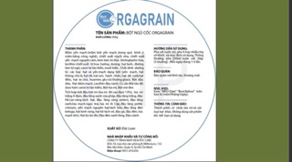 Sữa hạt Orgagrain -900g