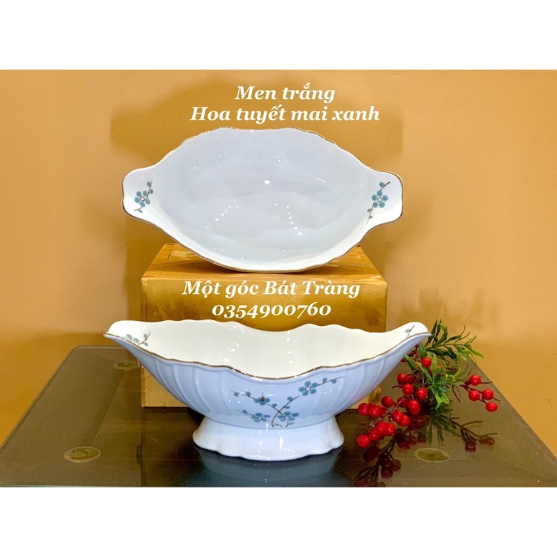 BÁT THUYỀN ĐỰNG GÀ GỐM SỨ SẠCH BÁT TRÀNG