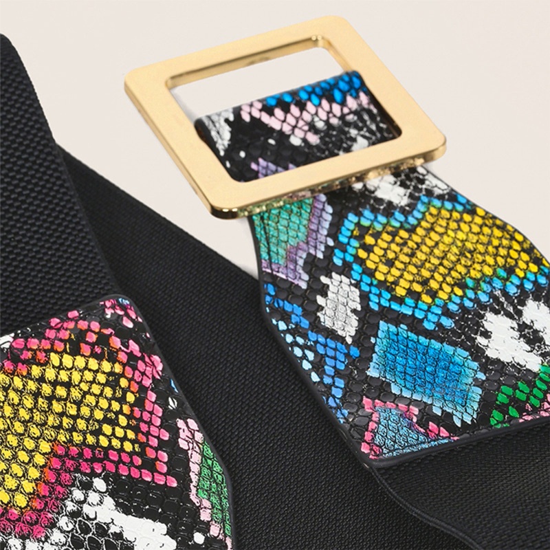 Thắt Lưng Giả Da Họa Tiết Da Rắn Sáng Tạo Dành Cho Nữ