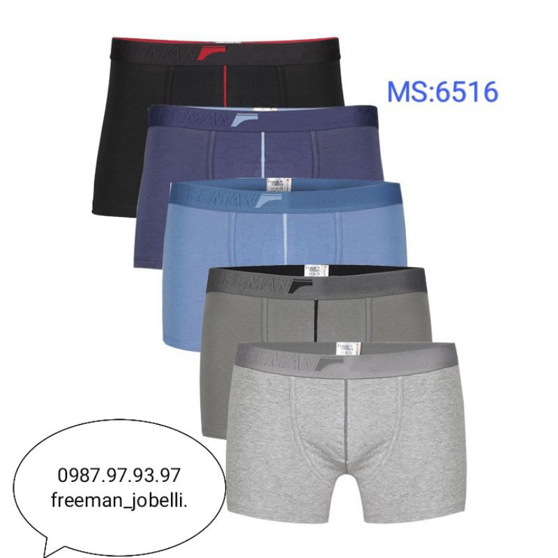 MS:6516,sịp đùi cotton 4 chiều, thương hiệu Freeman chính hãng