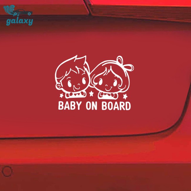 Galaxy Miếng Dán Cảnh Báo Baby On Board Nhiều Màu Trang Trí Xe Hơi