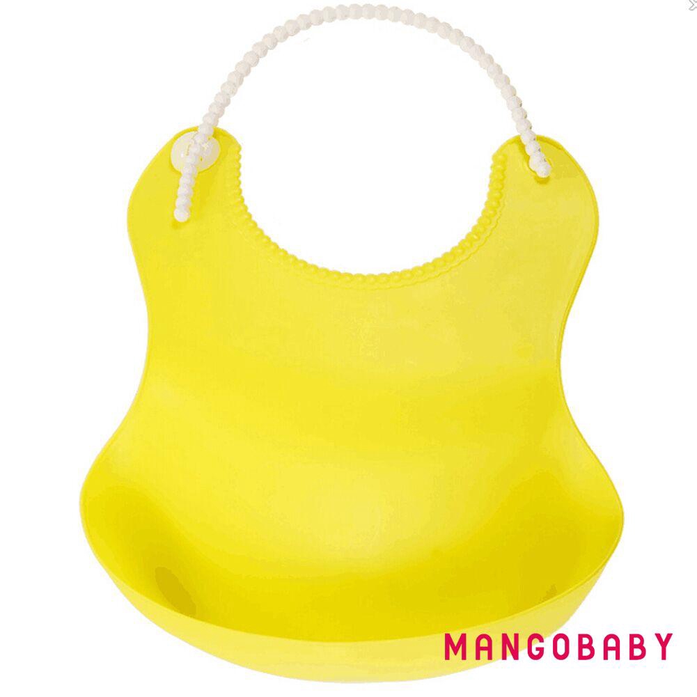Yếm Ăn Bằng Silicone Chống Thấm Nước Có Túi Tiện Dụng Cho Bé