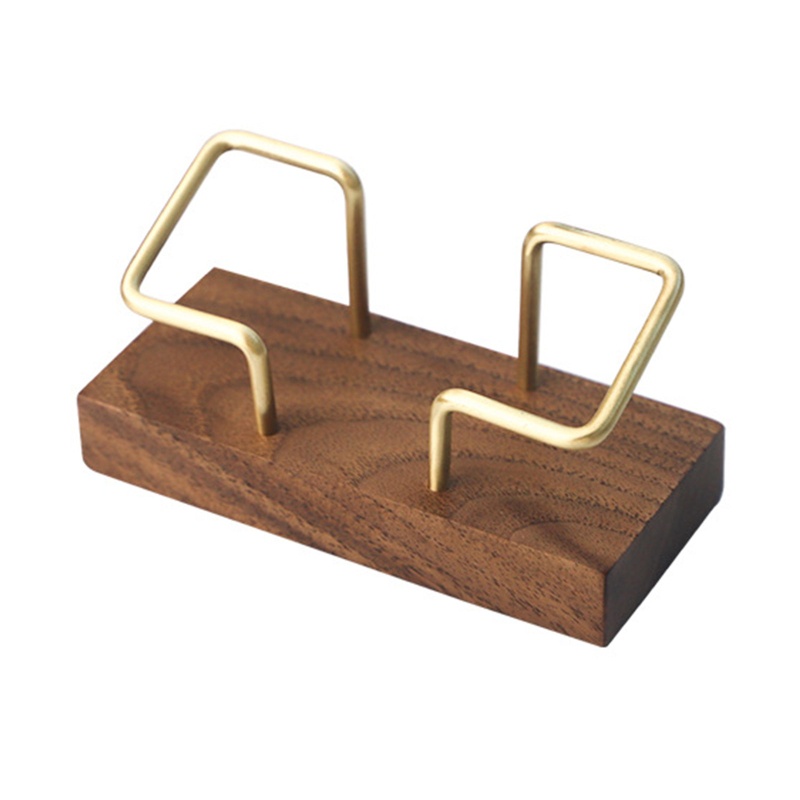 Giá đỡ danh thiếp đế gỗ trang trí bàn làm việc