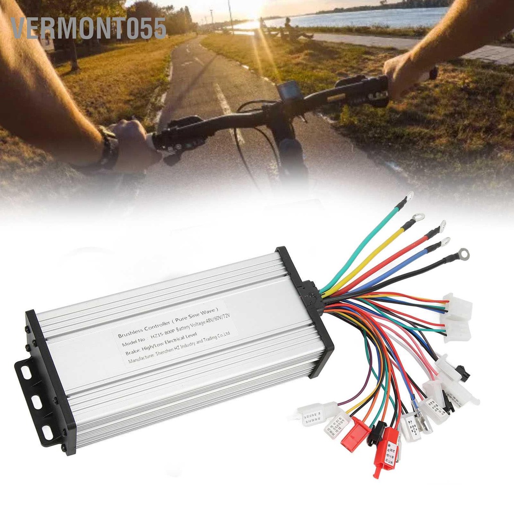 Vermont055 Bộ điều khiển sóng hình sin 48V 60V 72V 800W động cơ không chổi than cho xe đạp điện