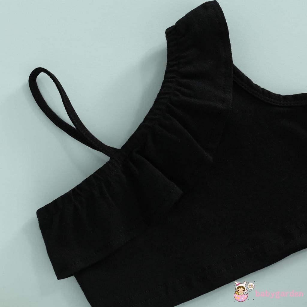 Bộ Áo Hai Dây Không Tay Kèm Quần Họa Tiết Bò Sữa Thời Trang Mùa Hè Cho Bé Gái 1-6 Tuổi