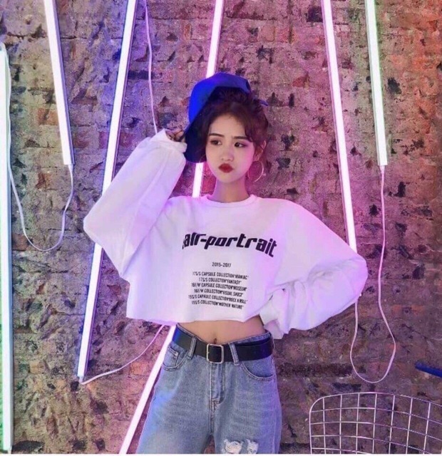 Áo CropTop Hót tay Dài Sal(KÈM ẢNH THÂT)