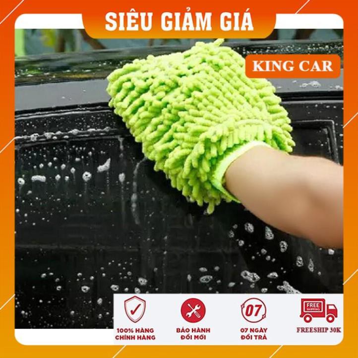 Găng tay rửa xe, găng tay chuyên dụng lau rửa ô tô xe máy hai mặt - Shop KingCar