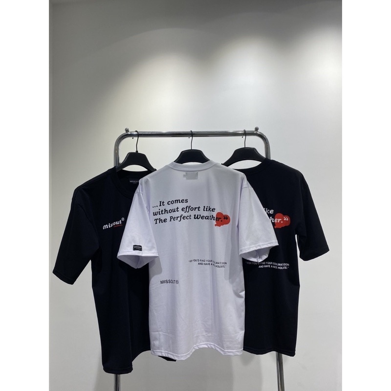 Áo Thun missout love 2 màu nam nữ Full Tag tay cổ